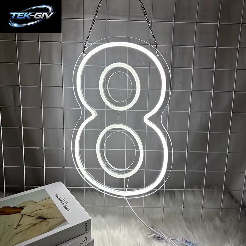 0-9 Nummern-Neonschild, Wanddekoration, Led-Leuchten, Schild, Nummernlicht Für Hochzeit, Geburtstag, Jahrestag, Zuhause, Party, Dekorative Zahlen