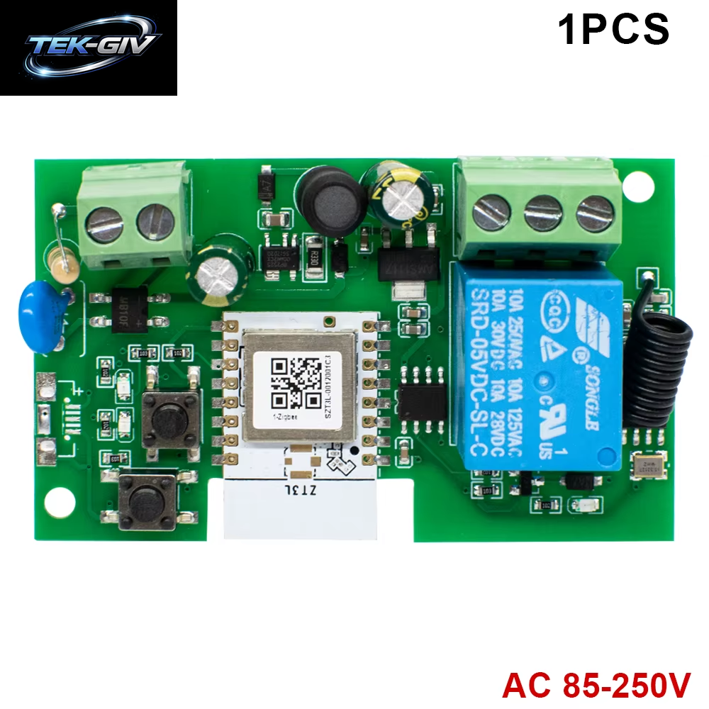 1CH Zigbee Tuya Smart Home Relais Modul 85-250V 220V Relais AC DC 12V 24V 7-32V Funktioniert Alexa Google Assistent Smart Licht Schalter