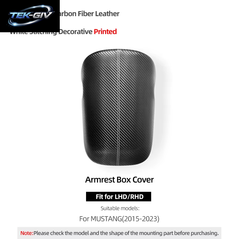 Für Ford Mustang 2015-2023 Hergestellt Aus Alcantara Wrap Mittelkonsole Armlehne Box Abdeckung Panel Trim Auto Innen Tuning Zubehör