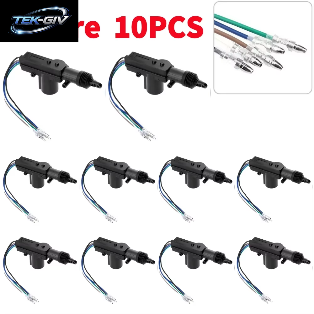 1-10PCS 2/5 Draht Universal Auto Elektrische Antrieb Fernbedienung Zentrale Türschloss 12V Heavy-Duty Locking System Einzigen Pistole Typ Kit