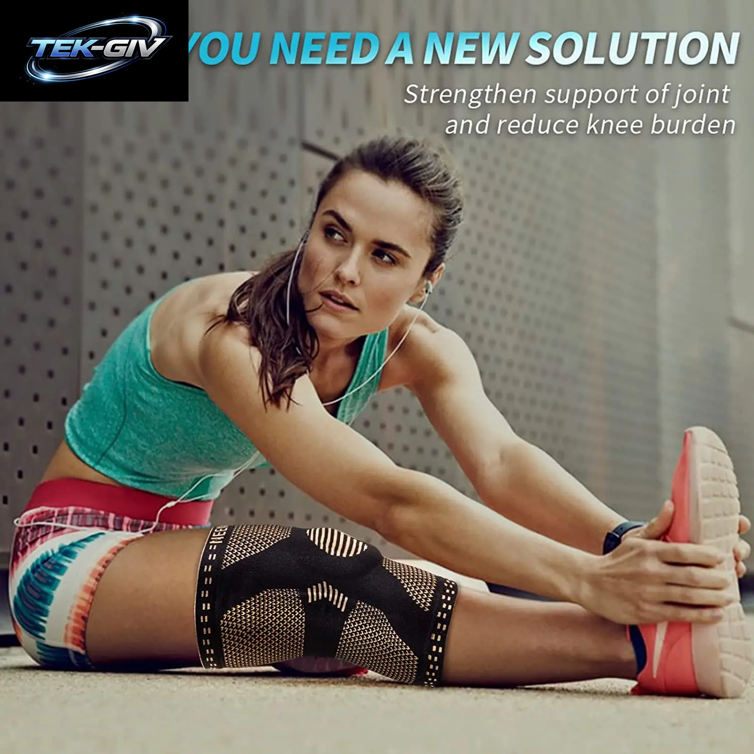 NEENCA Kupfer-Kniebandage, Kniestütze Mit Patella-Gel-Pad Und Seitenstabilisatoren Für Knieschmerzen, Sport, Arthritis, ACL, Linderung Von Gelenkschmerzen