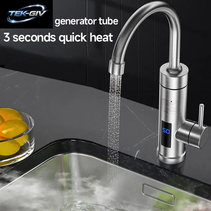 Instant-Warmwasser Bereiter Wasserhahn Tankless Heizungen Küche Warmwasser Hahn Bad Heizung Elektrische 220V Edelstahls Chale