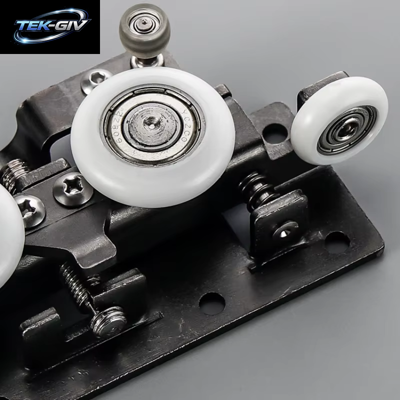 Geistertür Schiene Aluminium Rahmen Unsichtbarer Puffer Hängendes Rad Badezimmer Küche Spurlose Schiebetür Hardware Zubehör