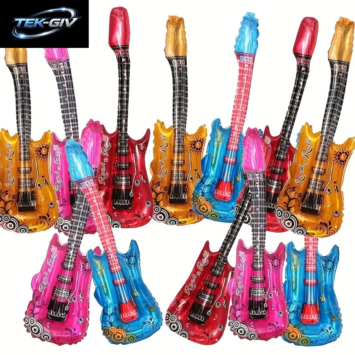 12 Stücke 32 Zoll Gitarre Folie Ballons Rock Band Musik Thema Party Dekoration Geburtstag Party Hochzeit Dekorationen