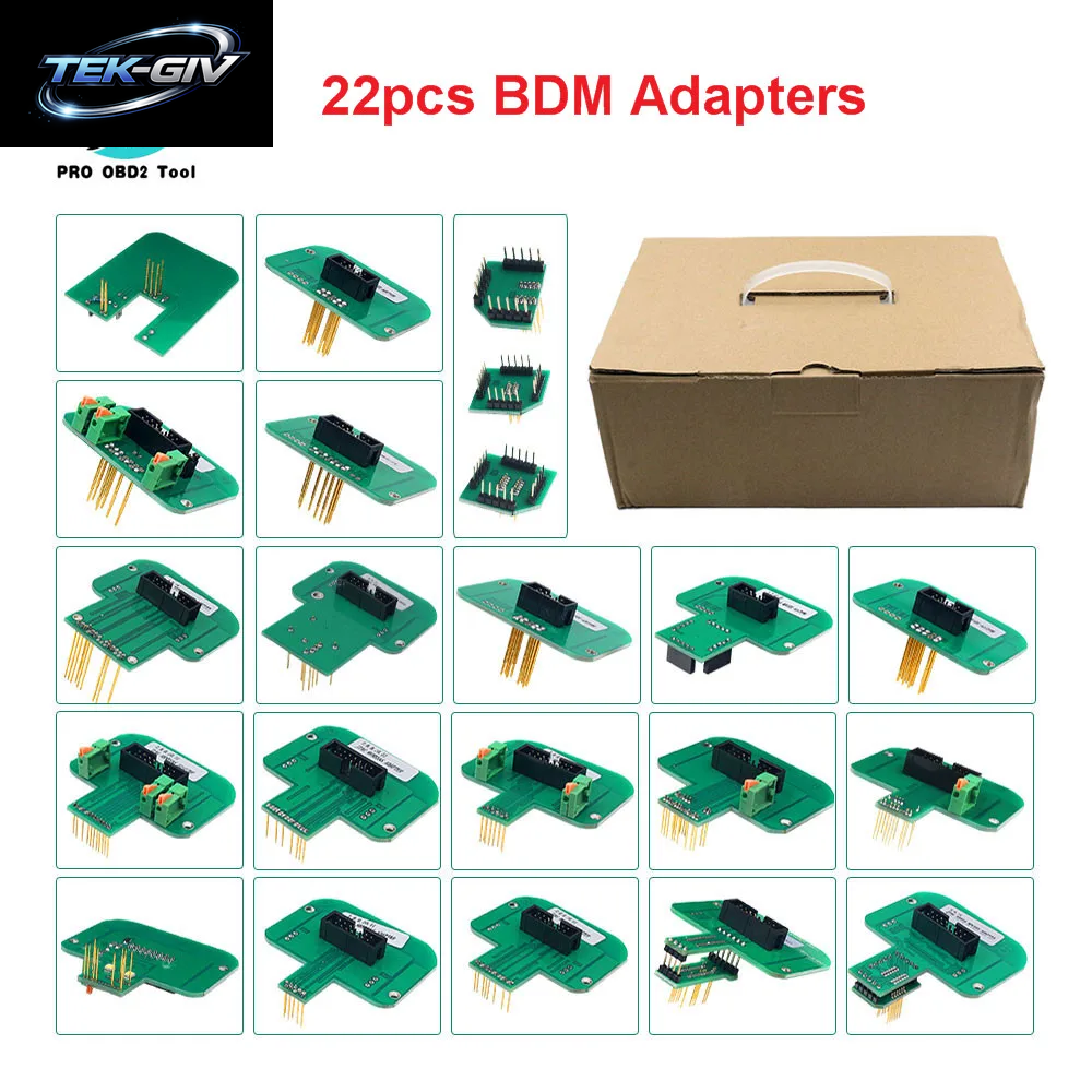 22 Stück Bdm-Adapter, Kompletter Satz Bdm-Rahmen Für KTAG KESS FGTECH BDM100 Sondenadapter, Led-Ecu-Ramp-Chip-Tuning-Tool, 22-Teiliger Adapter