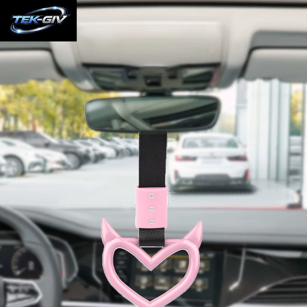 JDM Zurikawa Ring Bus Griff Teufel Herz Modifizierte Racing Griff Hand Strap Loops Stoßstange Bus Auto Drift Charme Auto Zubehör